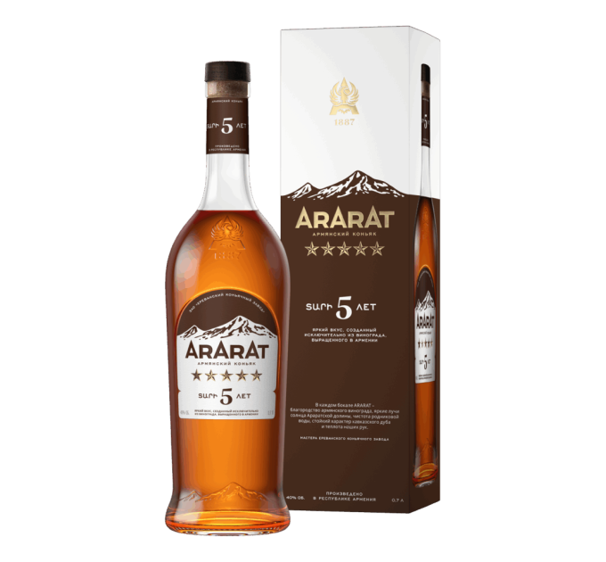 Коньяк «Арарат 5 звёзд» 0.5 л